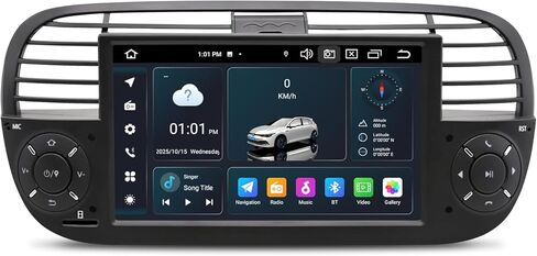 Android 14 Car Radio for Fiat 500/500C/500S 2008-2015 & Fiat 500E 2013-2015 مع 7 " in Kuwait