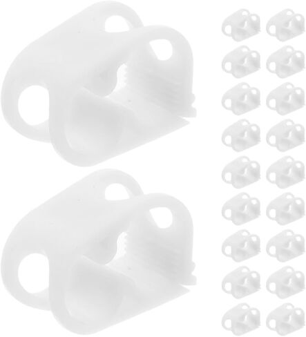 20pcs White Plastic Pinch Valve Flow Control Clamps 1/4"–5/16" for 5-8mm Laboratory Tubing Shut off Clips Precise Liquid Regulation for Lab Brewing Aquarium Use in Saudi Arabia