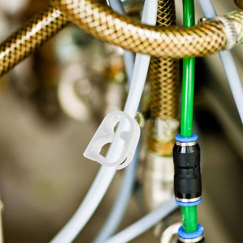 20pcs White Adjustable Plastic Hose Flow Control Clamps 1/4"–5/16" Pinch Valves for Laboratory Liquid Regulation Compatible 5-8mm Hose for Brewing Aquarium and Gardening in Kuwait