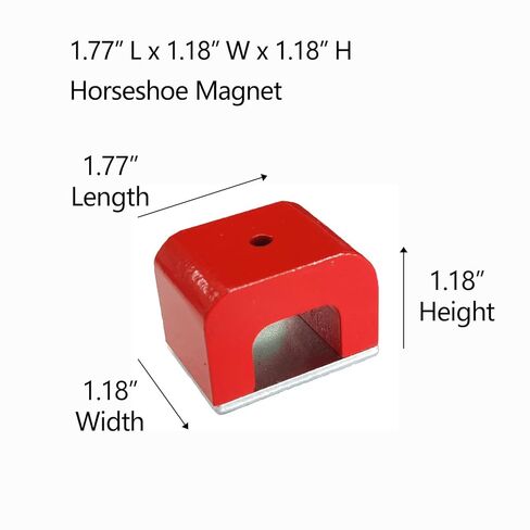 Strong Horseshoe Alnico Magnets, Red Cast Horseshoe Magnet with Keeper, U Shaped Magnet for Education, 30 lbs Heavy-Duty Alnico Powerful Nail Polish Magnets 1.77" in Kuwait