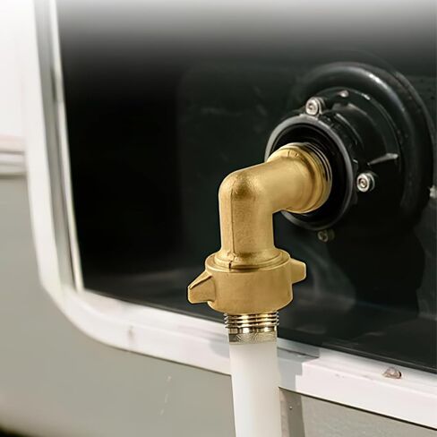 90-Degree Hose Elbow For RVs, Elbow Water Hose Adapter, For RV Water Hoses, Residential Outdoor Faucets, Brass Construction in Saudi Arabia