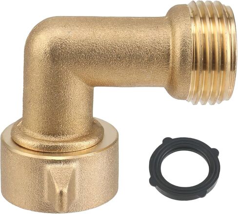 90-Degree Hose Elbow For RVs, Elbow Water Hose Adapter, For RV Water Hoses, Residential Outdoor Faucets, Brass Construction in Saudi Arabia