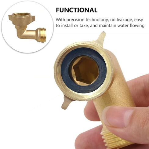 90-Degree Hose Elbow For RVs, Elbow Water Hose Adapter, For RV Water Hoses, Residential Outdoor Faucets, Brass Construction in Saudi Arabia