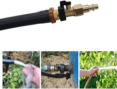 1pc 3/4 '' Garden Hose Shut Off Valve Connector, Garden Hose Quick Connect Fittings 3/4 Inch,Solid Brass Pipe Connecting,No Leaking in Saudi Arabia