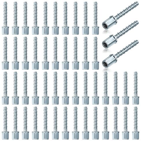 100 Pcs 3/8" Threaded Rod Anchor for Concrete, Vertical, Steel Zinc Finish, 1/4" X 2'' Screw Length, Concrete Anchors Vertical Anchor Screw, Threaded Rod Fitting in Saudi Arabia