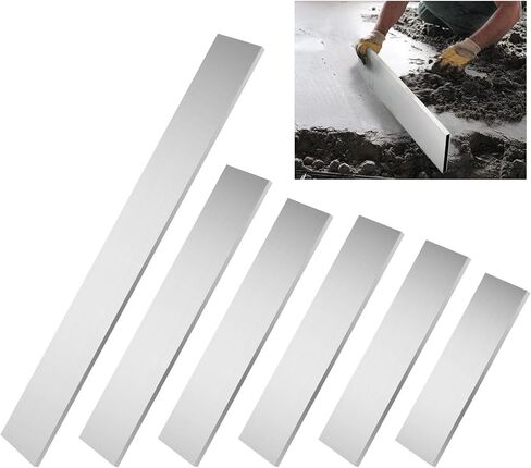 6 Pcs Tile Screed Sets Concrete Screed Board 3/4" x 4" x 1.5', 2', 2.5', 3', 4' and 6' Length Aluminum Alloy Screeding Tool for Large Concrete Pours Leveling and Precise Flat Work in Saudi Arabia