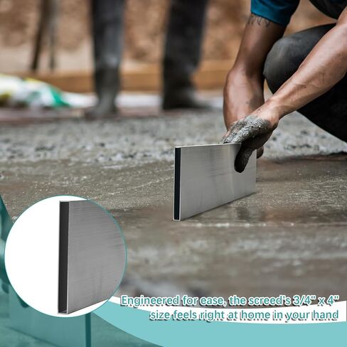 6 Pcs Tile Screed Sets Concrete Screed Board 3/4" x 4" x 1.5', 2', 2.5', 3', 4' and 6' Length Aluminum Alloy Screeding Tool for Large Concrete Pours Leveling and Precise Flat Work in Saudi Arabia