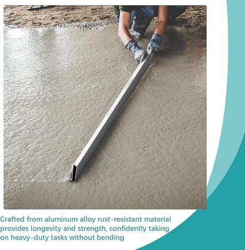 6 Pcs Tile Screed Sets Concrete Screed Board 3/4" x 4" x 1.5', 2', 2.5', 3', 4' and 6' Length Aluminum Alloy Screeding Tool for Large Concrete Pours Leveling and Precise Flat Work in Saudi Arabia
