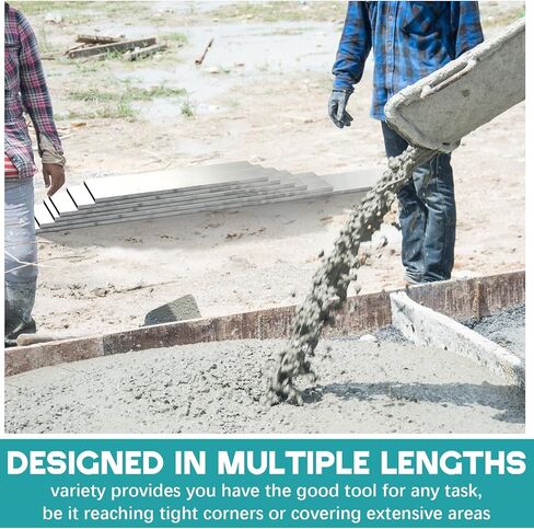 6 Pcs Tile Screed Sets Concrete Screed Board 3/4" x 4" x 1.5', 2', 2.5', 3', 4' and 6' Length Aluminum Alloy Screeding Tool for Large Concrete Pours Leveling and Precise Flat Work in Saudi Arabia