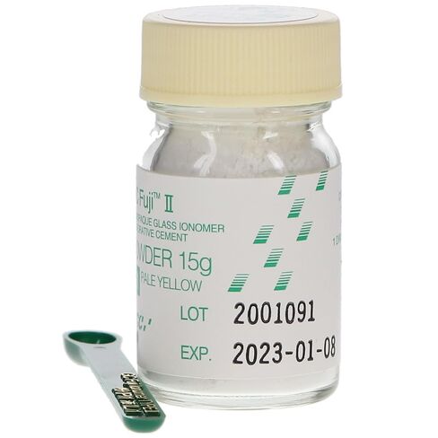 GC 000095 Fuji II Glass Ionomer Cement Powder #21 Pale Yellow 15gm in Kuwait