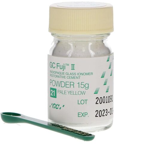 GC 000095 Fuji II Glass Ionomer Cement Powder #21 Pale Yellow 15gm in Kuwait