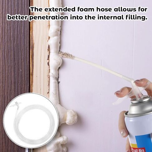 3 Meter/118 Inch Spray Foam Nozzle Extension Tube, Spray Can Foam Nozzle Tips Extension, Universal Foaming Hose Nozzles Replacement, Adjustable Nozzles Extended Long Tube for Spraying Can in Saudi Arabia
