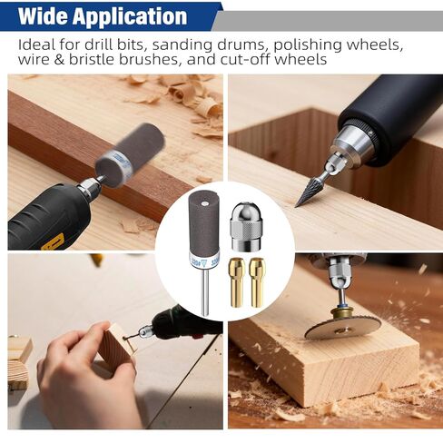 طقم طبول سنفرة مكون من 25 قطعة مع ظرف مثقاب، 240/320/400/600/800 حصى عصا ورق الصنفرة مع ساق 1/8 بوصة لأداة دريميل الدوارة لإزالة الصدأ المعدني/طحن الحجر/تلميع اليشم in Kuwait