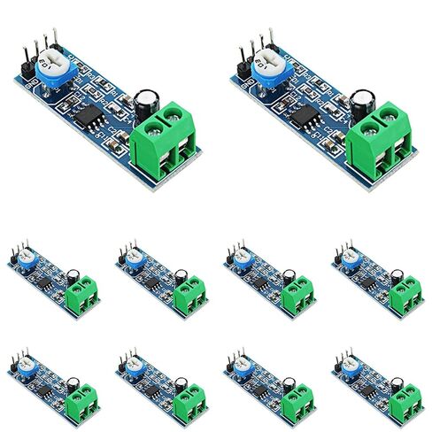 10 - Piece Set of LM386 Mono Audio Amplifier Modules, 200x Amplification, 5V - 12V, 10K Adjustable in Saudi Arabia