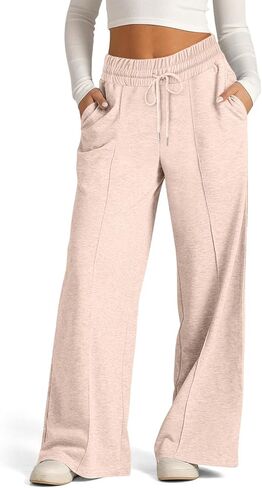 Sweatpants Women Wide Leg Baggy Pants Plus Size Joggers Fashion Casual Athletic Trousers Fall Outfits with Pockets in Saudi Arabia