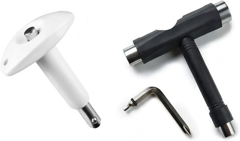 Skate Tools Kit Multi Function Portable Skateboard Bearing Press Tool Bearing Puller T Tool Accessory with T Type Allen Key and L Type Phillips for Roller Skates Skateboards Scooters in Kuwait