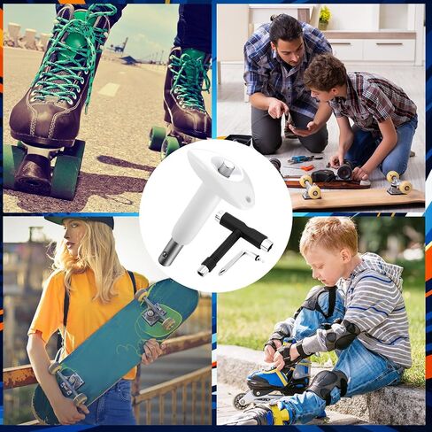 Skate Tools Kit Multi Function Portable Skateboard Bearing Press Tool Bearing Puller T Tool Accessory with T Type Allen Key and L Type Phillips for Roller Skates Skateboards Scooters in Kuwait