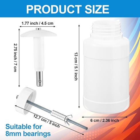 Skate Bearings Cleaning Unit Kit with Bearing Puller, Press Tool and Cleaning Plastic Bottle for Skateboard, Roller Skates Maintenance in Kuwait