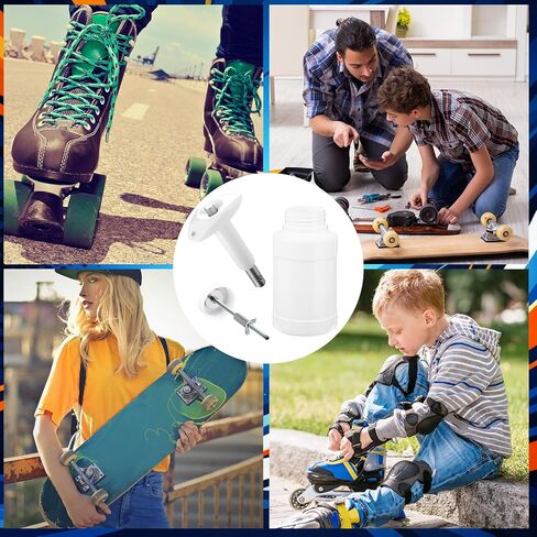 Skate Bearings Cleaning Unit Kit with Bearing Puller, Press Tool and Cleaning Plastic Bottle for Skateboard, Roller Skates Maintenance in Kuwait