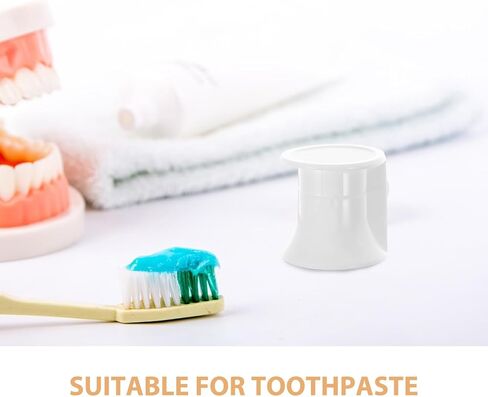 Toothpaste Flip Cap 50Pcs Plastic Squeeze Tube Dispenser Lids with Self-Closing Flip-Top for Bathroom Organization and Travel Use in Saudi Arabia