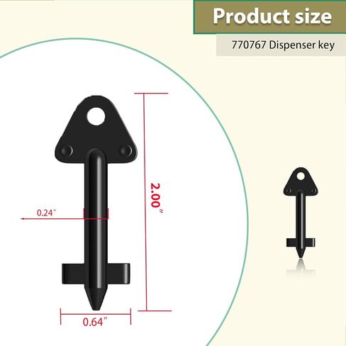 770767 Paper Towel Dispenser Key for Kimberly Clark,JRT Junior, in-Sight and Windows Single and Twin roll Bath Tissue dispensers 4Pack in Kuwait