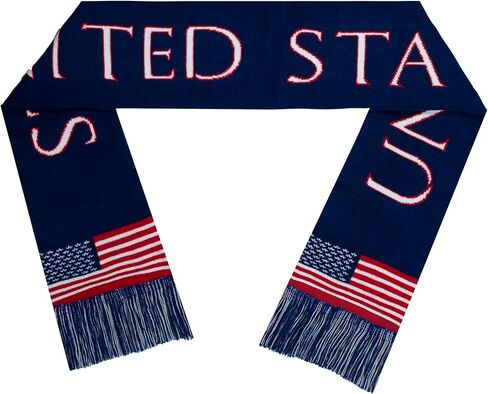 Premium USA Soccer Team Scarf for Fans — Knit Accessory for Supporters, 2026 World Cup in Saudi Arabia
