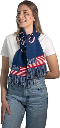 Premium USA Soccer Team Scarf for Fans — Knit Accessory for Supporters, 2026 World Cup in Saudi Arabia