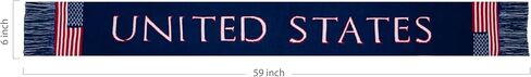 Premium USA Soccer Team Scarf for Fans — Knit Accessory for Supporters, 2026 World Cup in Saudi Arabia
