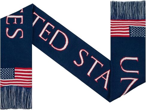 Premium USA Soccer Team Scarf for Fans — Knit Accessory for Supporters, 2026 World Cup in Saudi Arabia