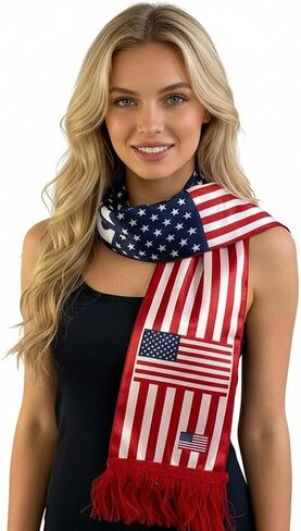 Soccer fan Scarf World Cup Sports Soccer Football Scarf Fan Gift For National Day Independence Day (United States) in Saudi Arabia