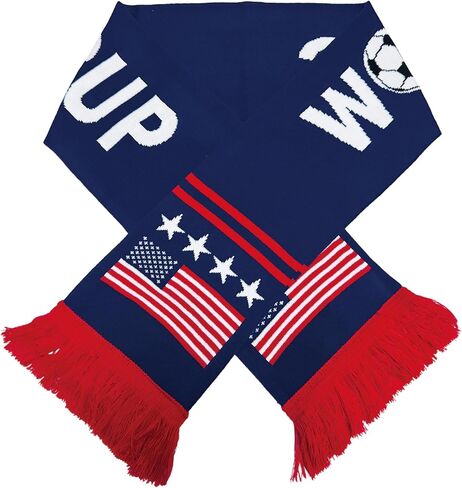 USA Scarf, Soccer Knit Scarf, America Scarves, Great Gift for USA Soccer Fans in Kuwait