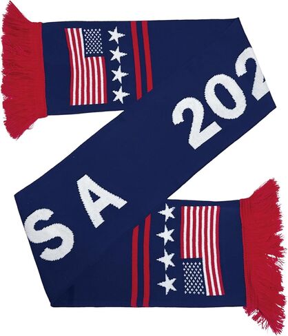 USA Scarf, Soccer Knit Scarf, America Scarves, Great Gift for USA Soccer Fans in Kuwait