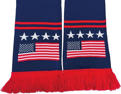 USA Scarf, Soccer Knit Scarf, America Scarves, Great Gift for USA Soccer Fans in Kuwait