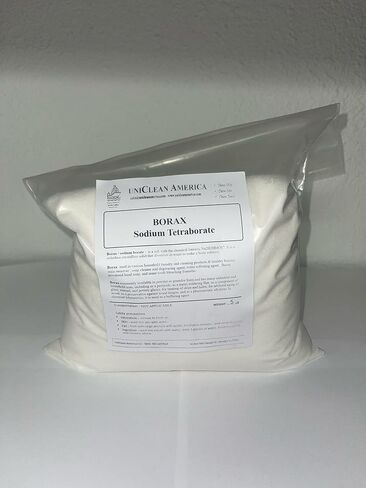 رباعي بورات الصوديوم - درجة نقاء عالية 99% بورات الصوديوم - مسحوق التنظيف وإزالة البقع - عالي النقاء، صنع في الولايات المتحدة الأمريكية - الوزن 10 رطل in Kuwait