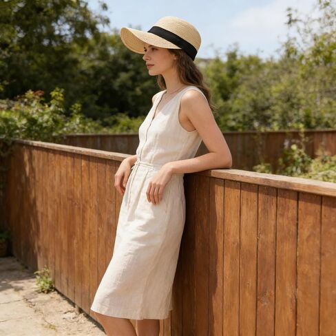 Foldable Floppy Straw Visor Hat Women's Solid Color Summer Sun Hat for Beach Travel & Casual Wear in Saudi Arabia