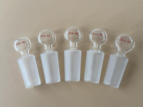 Lab Glass Stoppers Joint 24/40 Penny Shape Pack 5PCS in Saudi Arabia