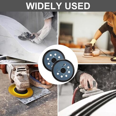 2pcs 5 Inch 8 Holes Orbital Sander Replacement Pad Compatible with DeWalt, Hook and Loop Replacement Backing Sanding Pad for Most Grinders with 4 Screws Holes in Saudi Arabia