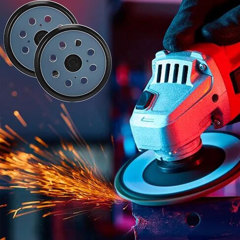 2pcs 5 Inch 8 Holes Orbital Sander Replacement Pad Compatible with DeWalt, Hook and Loop Replacement Backing Sanding Pad for Most Grinders with 4 Screws Holes in Saudi Arabia