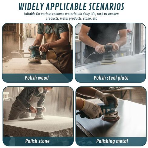 5 بوصة 51 قطعة من أقراص الصنفرة الرطبة والجافة ووسادة دعم من الفوم، ورق صنفرة مقاوم للماء من كربيد السيليكون لصنفرة مدارية عشوائية، تلميع معادن خشب السيارات والصنفرة 180-5000 حبيبات متنوعة in Kuwait