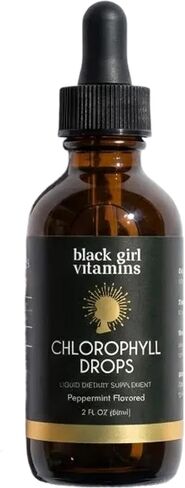 Black Girl Vitamins Liquid Chlorophyll Drops – Mulberry Leaf + Chlorophyllin with Peppermint, Vegan Liquid Concentrate, Supports Digestive Comfort & Healthy-Looking Skin (4-Month Supply) in Kuwait