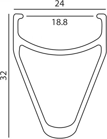 Velocity Chunker Rim - 700 x 28, Black, Nmsw, 36H in Kuwait