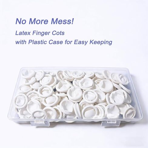Disposable Latex Finger Cots, Medium Size Waterproof Finger Protectors, Anti-Slip Powder-Free Finger Sleeves for Electronics Repair, Crafting, Beauty Nail Art & Household Use (Approx. 105 PCS) in Saudi Arabia
