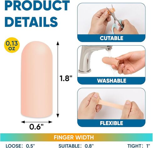 10 قطع من مهود الأصابع الجل، واقيات أصابع السيليكون لحماية إبهام الأصابع، رائعة لالتهاب المفاصل، والتحفيز، والتشقق، والبثور، مسامير القدم، والأظافر وتخفيف الألم (عاري، M) in Kuwait