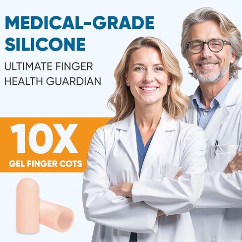 10 قطع من مهود الأصابع الجل، واقيات أصابع السيليكون لحماية إبهام الأصابع، رائعة لالتهاب المفاصل، والتحفيز، والتشقق، والبثور، مسامير القدم، والأظافر وتخفيف الألم (عاري، M) in Kuwait