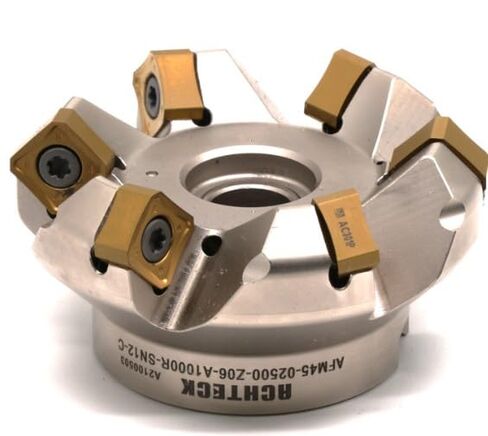 AFM45-02500-Z06-A1000R-SN12-C 2.50 Inch Dia. Milling Cutter, 45° Lead. 6 Teeth with 8 Cutting Edges in Saudi Arabia