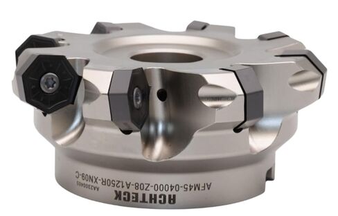 AFM45-04000-Z08-A1250R-XN09-C 4.00 Inch Dia. Milling Cutter, 45° Lead. 8 Teeth with 14 Cutting Edges in Saudi Arabia