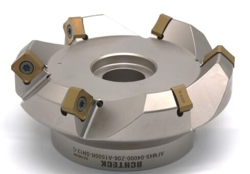 AFM45-04000-Z06-A1500R-SN12-C 4.00 Inch Dia. Milling Cutter, 45° Lead. 6 Teeth with 8 Cutting Edges in Saudi Arabia
