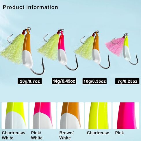 5 Pack Pompano Jigs Head Hooks, Swimbait Jigs Heads for Fishing with Teaser Hooks Saltwater, Pompano Rigs for Surf Fishing Banana Shape Stand Up O'Shaughnessy Casting Redfish Flounder in Kuwait