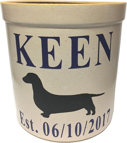 2 Gallon Personalized Stoneware Crock - Dachshund in Saudi Arabia