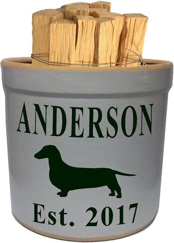 2 Gallon Personalized Stoneware Crock - Dachshund in Saudi Arabia